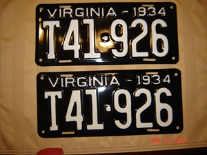 Picture of 1934 Virginia Truck Pair #T41-926