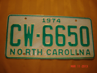 Picture of 1974 North Carolina Car #CW-6650