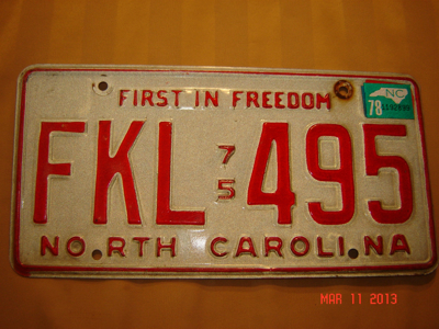 Picture of 1975 North Carolina Car #FKL-495