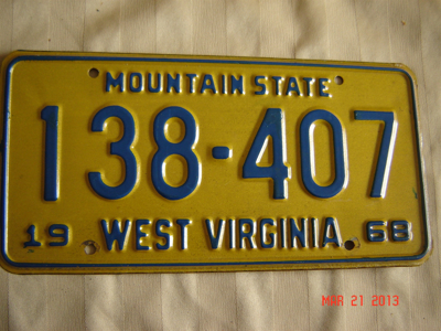 Picture of 1968 West Virginia Car #138-407