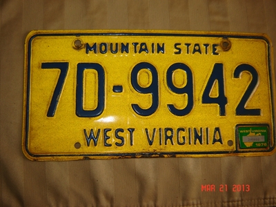 Picture of 1976 West Virginia Car #7D-9942