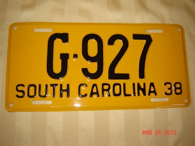 Picture of 1938 South Carolina Car #G-927