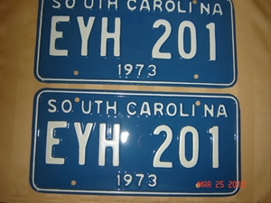 Picture of 1973 South Carolina Car Pair #EYH 201