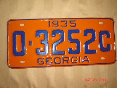 Picture of 1935 Georgia #O-3252C