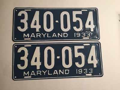 Picture of 1933 Maryland Pair #340-054