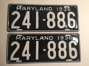 Picture of 1936 Maryland Pair #241-886