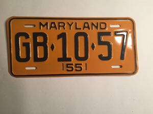 Picture of 1955 Maryland #GB-10-57