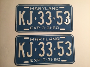 Picture of 1960 Maryland Pair #KJ-33-53