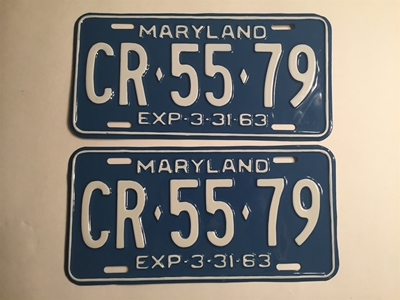 Picture of 1963 Maryland Pair #CR-55-79