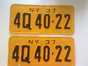 Picture of 1937 New York Pair #4Q 40-22