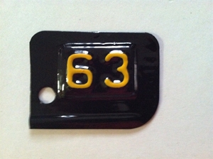 Picture of 1963 New York License Plate Tab