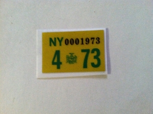 Picture of 1973 New York Registration Sticker