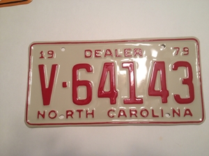 Picture of 1979 North Carolina Dealer #V-64143