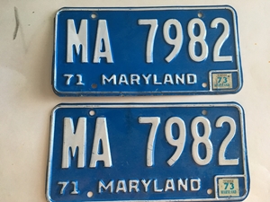Picture of 1971 Maryland Pair #MA-7982