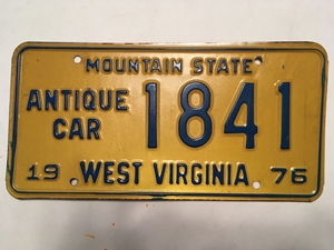 Picture of 1976 West Virginia Antique Car #1841