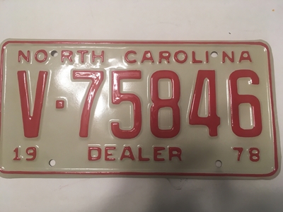 Picture of 1978 North Carolina Dealer #V75846