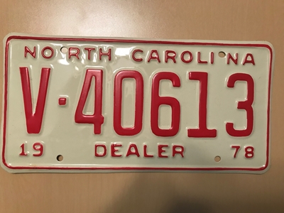 Picture of 1978 North Carolina Dealer #V40613