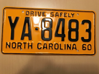 Picture of 1960 North Carolina Car #YA-8483