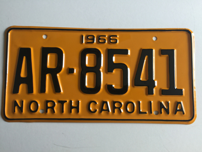 Picture of 1966 North Carolina Car #AR-8541