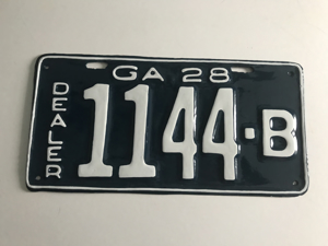 Georgia License Plate RESTORATION SERVICE 1916 1929 1931 1948 1955 1966 1970 