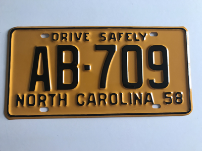 Picture of 1958 North Carolina Car #AB-709