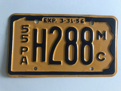Picture of 1955 Pennsylvania Motorcycle Plate