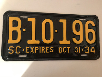 Picture of 1934 South Carolina #B-10-196