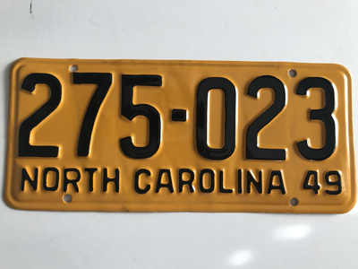 Picture of 1949 North Carolina Car #275-023