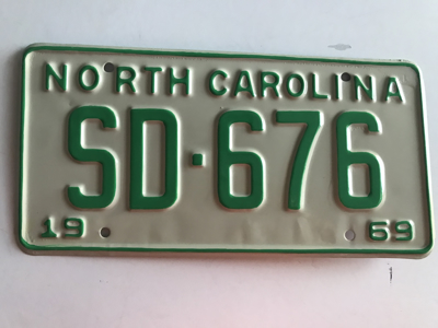 Picture of 1969 North Carolina Car #SD-676