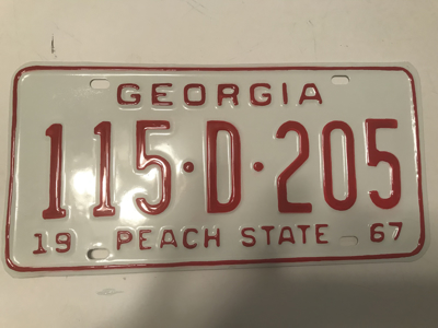 Picture of 1967 Georgia #115-D-205