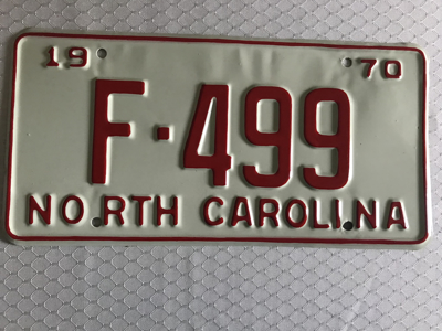 Picture of 1970 North Carolina Car #F-499