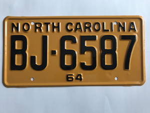 Picture of 1964 North Carolina Car #BJ-6587