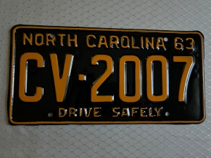 Picture of 1963 North Carolina Car #CV-2007