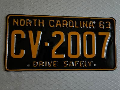 Picture of 1963 North Carolina Car #CV-2007