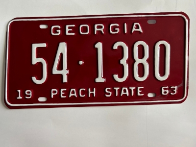 Picture of 1963 Georgia #54-1380
