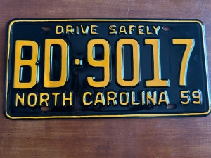 Picture of 1959 North Carolina Car #BD-9017