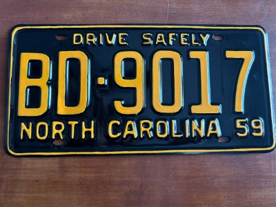 Picture of 1959 North Carolina Car #BD-9017