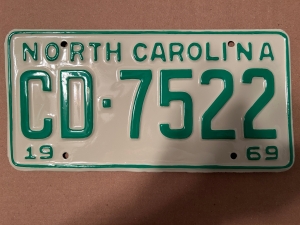 Picture of 1969 North Carolina Car #CD-7522