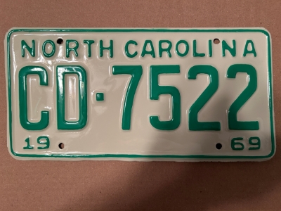 Picture of 1969 North Carolina Car #CD-7522